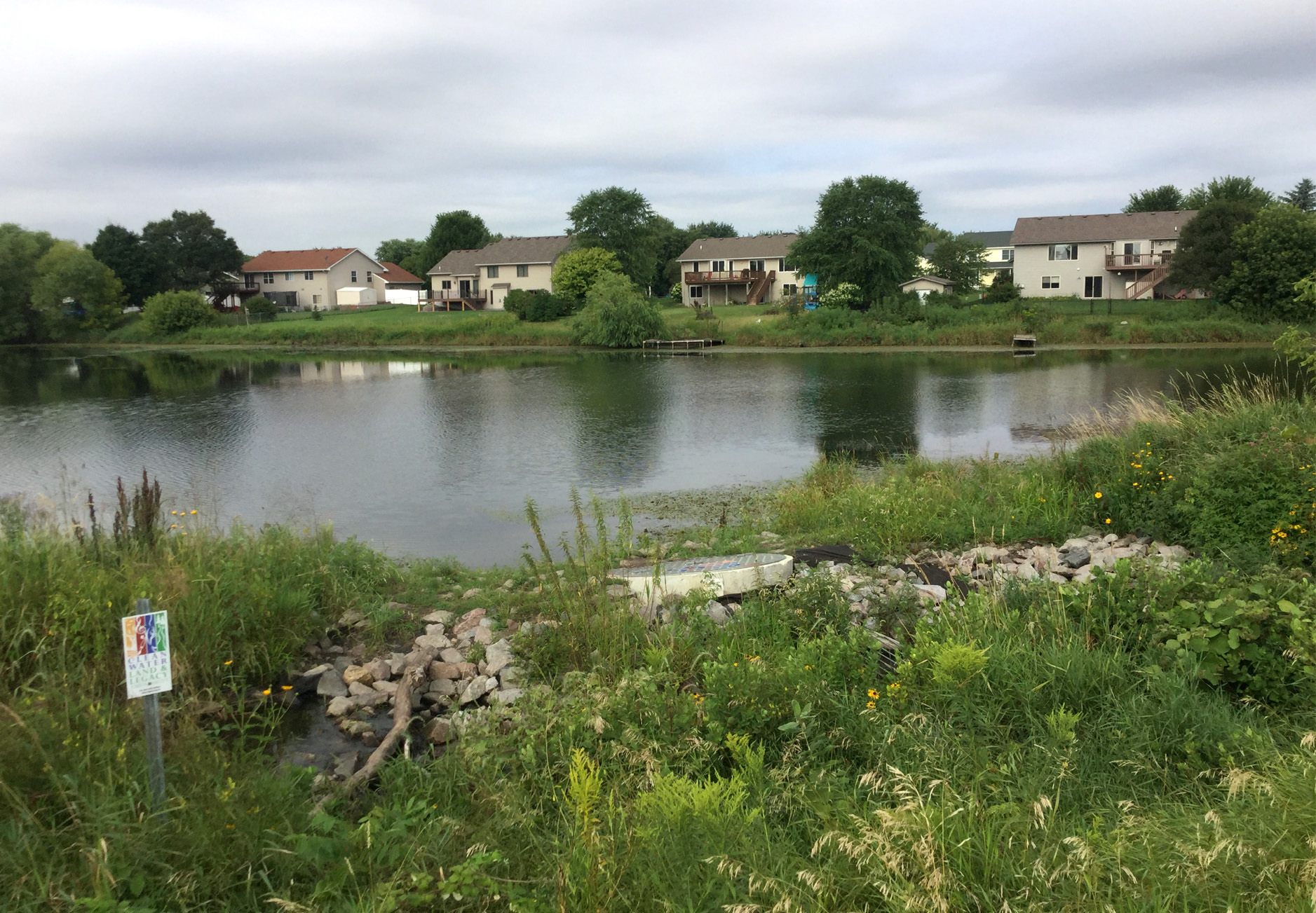 Site of stream restoration at South Creek in Lakeville, Minnesota.